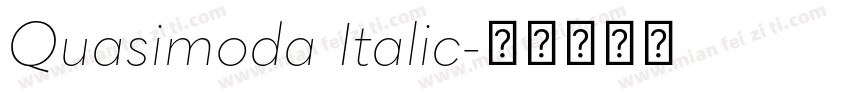 Quasimoda Italic字体转换